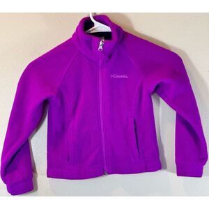 Columbia Little Girl Toddler Bright Purple Fleece Zip Up Jacket XXS